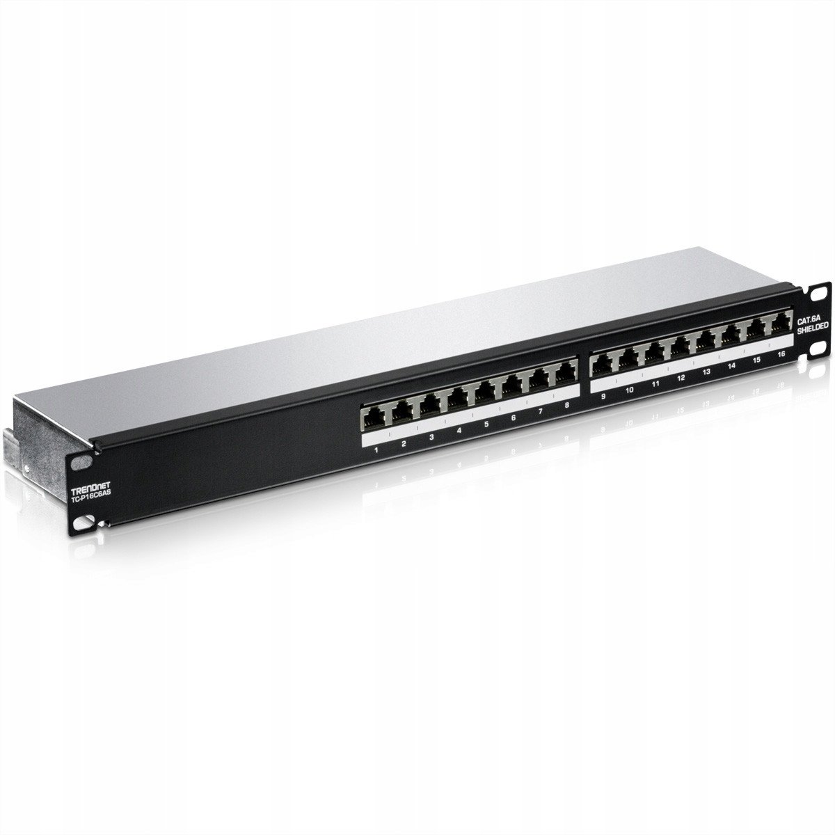 TRENDnet Patchpanel kat.6A stíněný 16portový TC-P16C6AS