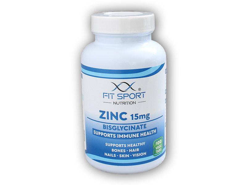 FitSport Nutrition Zinc 15mg Bisglycinate 100 vege tabs