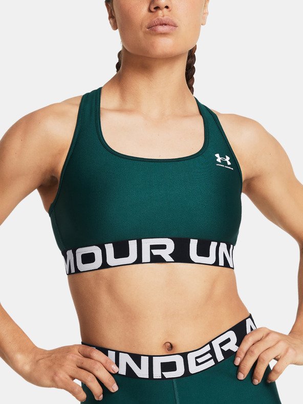 Under Armour UA HG Authentics Mid Branded Sportovní podprsenka Modrá