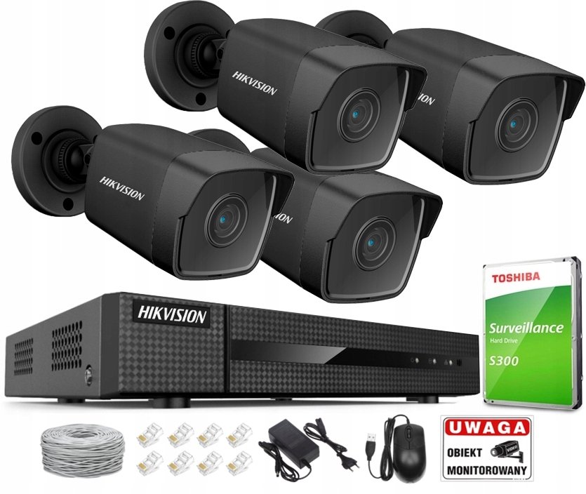 Monitorovací sada Hikvision Hikvision-IPCAM-B4-HWN Kit