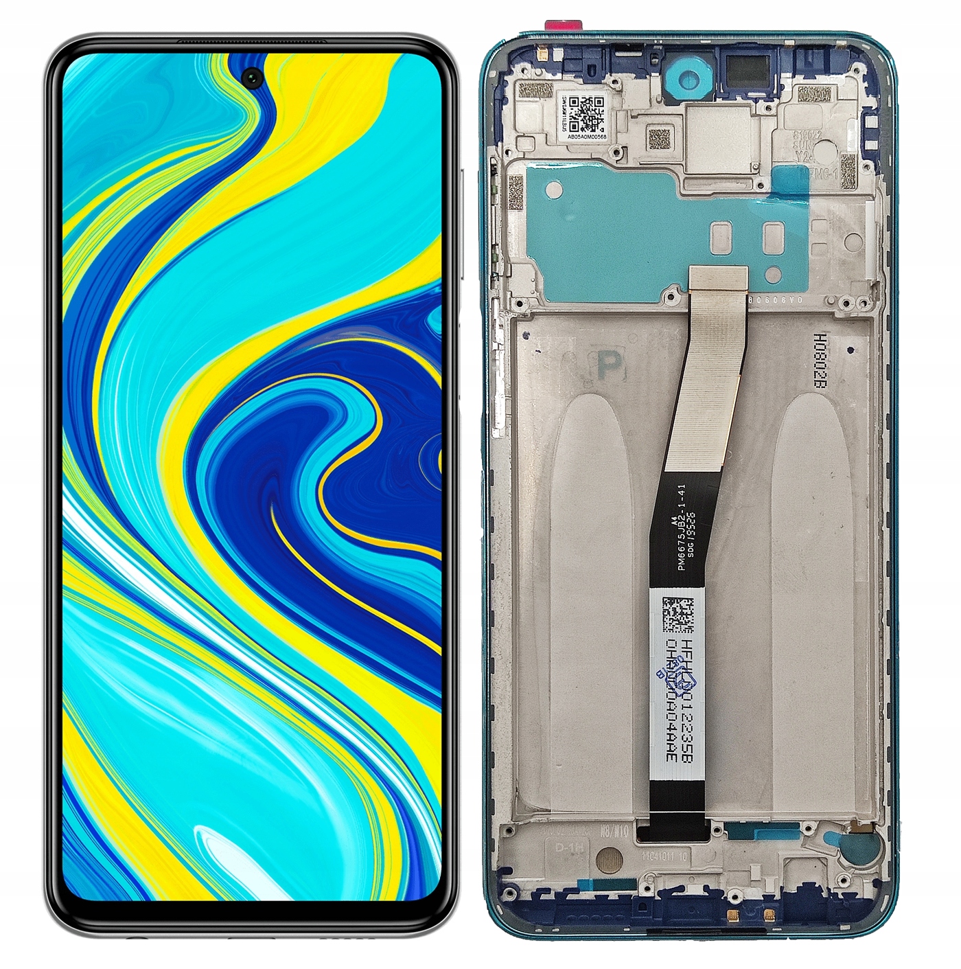 LCD Displej Pro Xiaomi Note 9S Rámeček Modrý