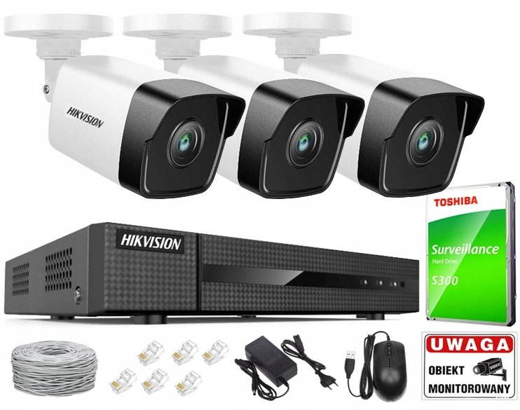 Monitorovací sada Hikvision IPCAM-B4 4ch Poe Kit 1TB