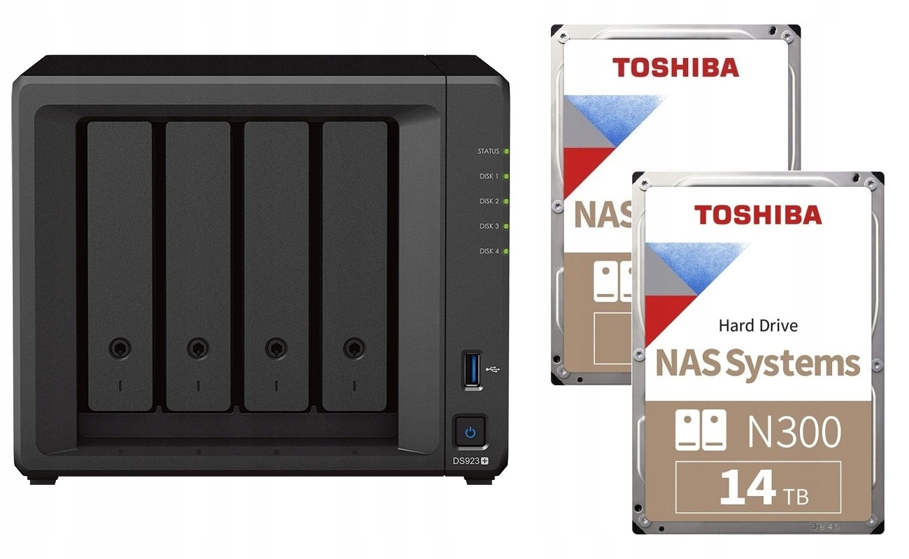 Synology DS923+ 8GB Ecc 2x 14TB Toshiba