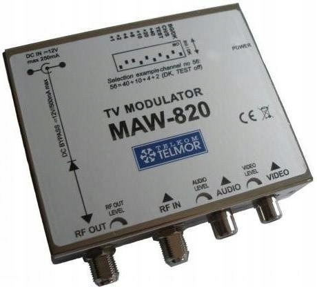 Tv Modulátor Telkom Telmor model Maw 820 12V 250mA
