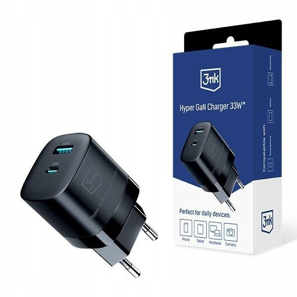 Hyper GaN Charger 33W nabíjení. síť. Černá/Černá