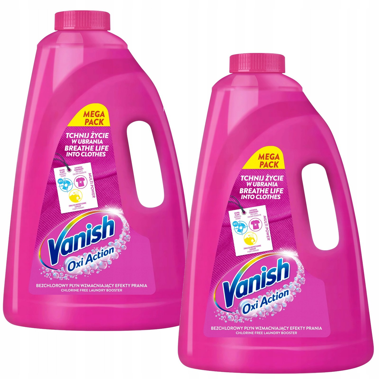 Vanish Oxi Action Odstraňovač skvrn Barva Tekutý Pink 6L XXL