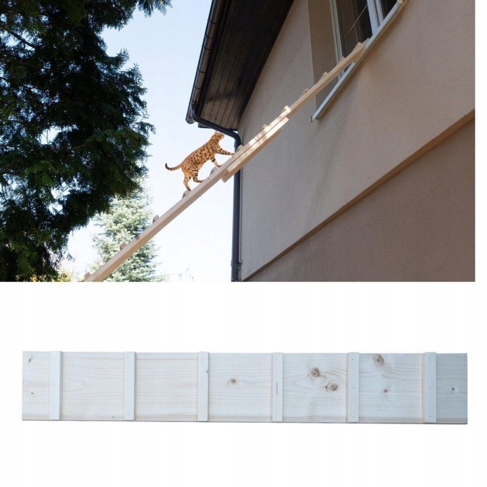 Žebřík Dřevěný Schodiště Pro Kočky 1M Svorka