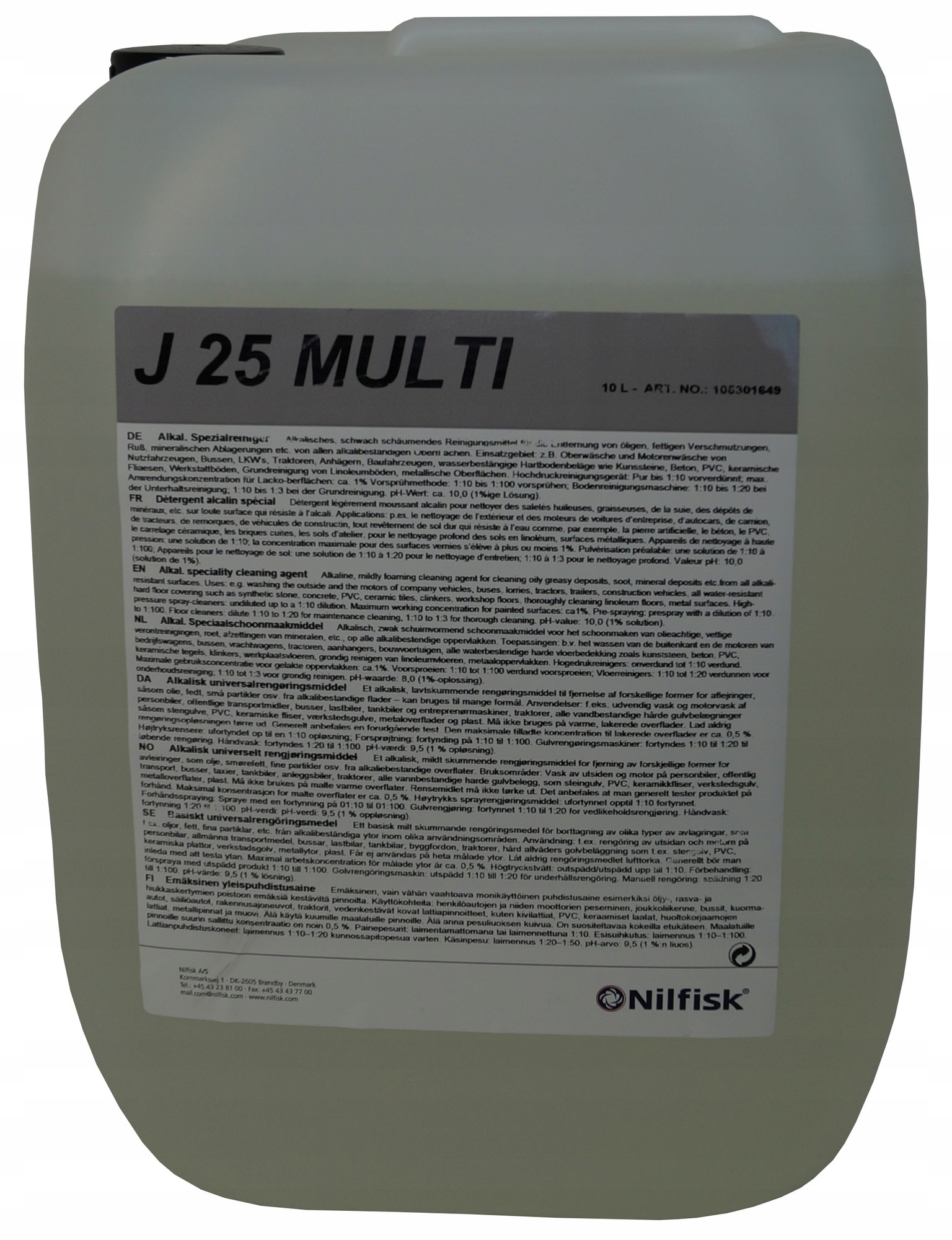 Univerzální Čistič Detergent Nilfisk J 25 Multi SV1 [10l]