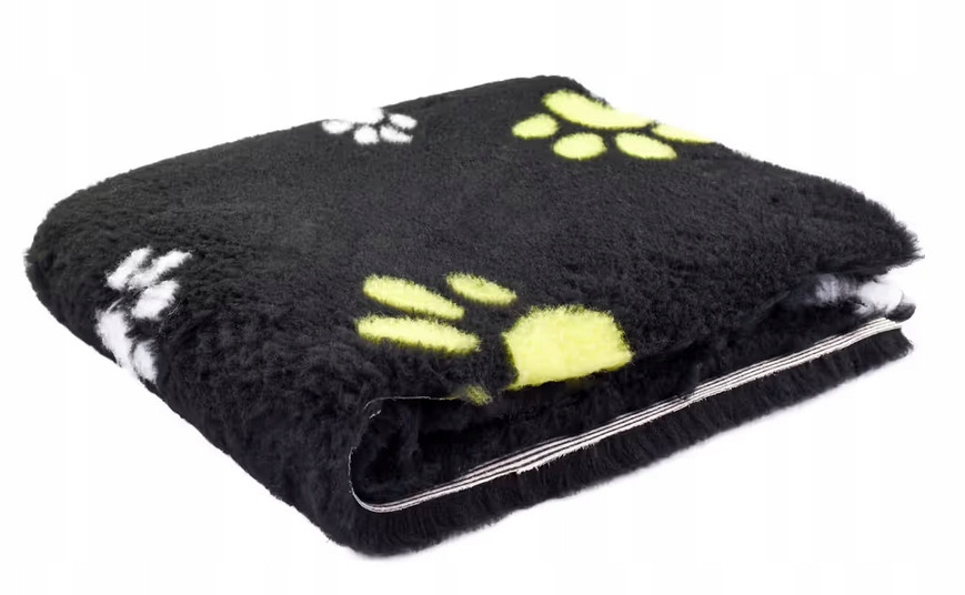 Dry Bed Vet Blovi A+ suché pelíšek 100x75cm Černé s limetkovými tlapkami