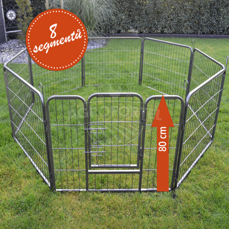 Výběh pro psy a další zvířata - velikost M - 8 segmentů, výška 80 cm
