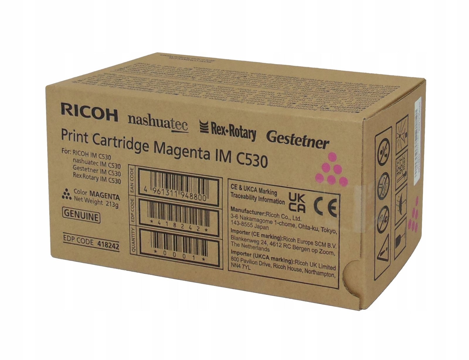 Inkoustová kazeta Ricoh Toner 418242 Magenta For IM C530