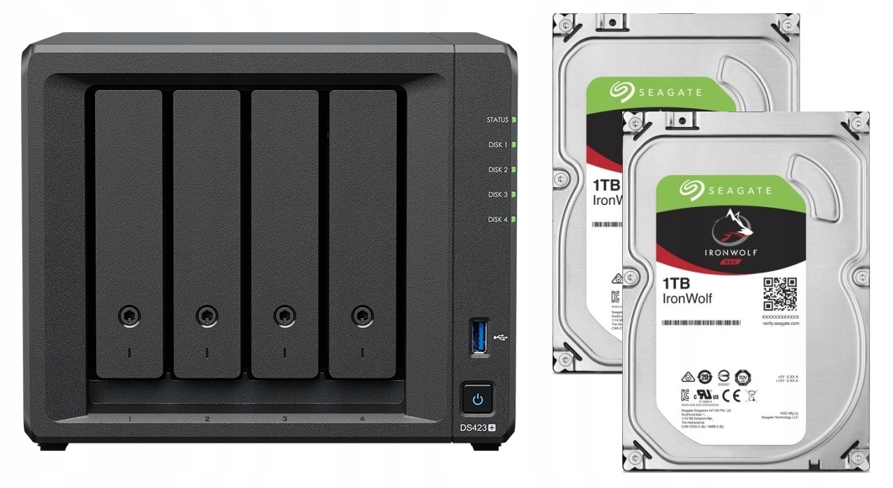 Nas Synology DS423+ 6GB 2x 1TB Seagate IronWolf