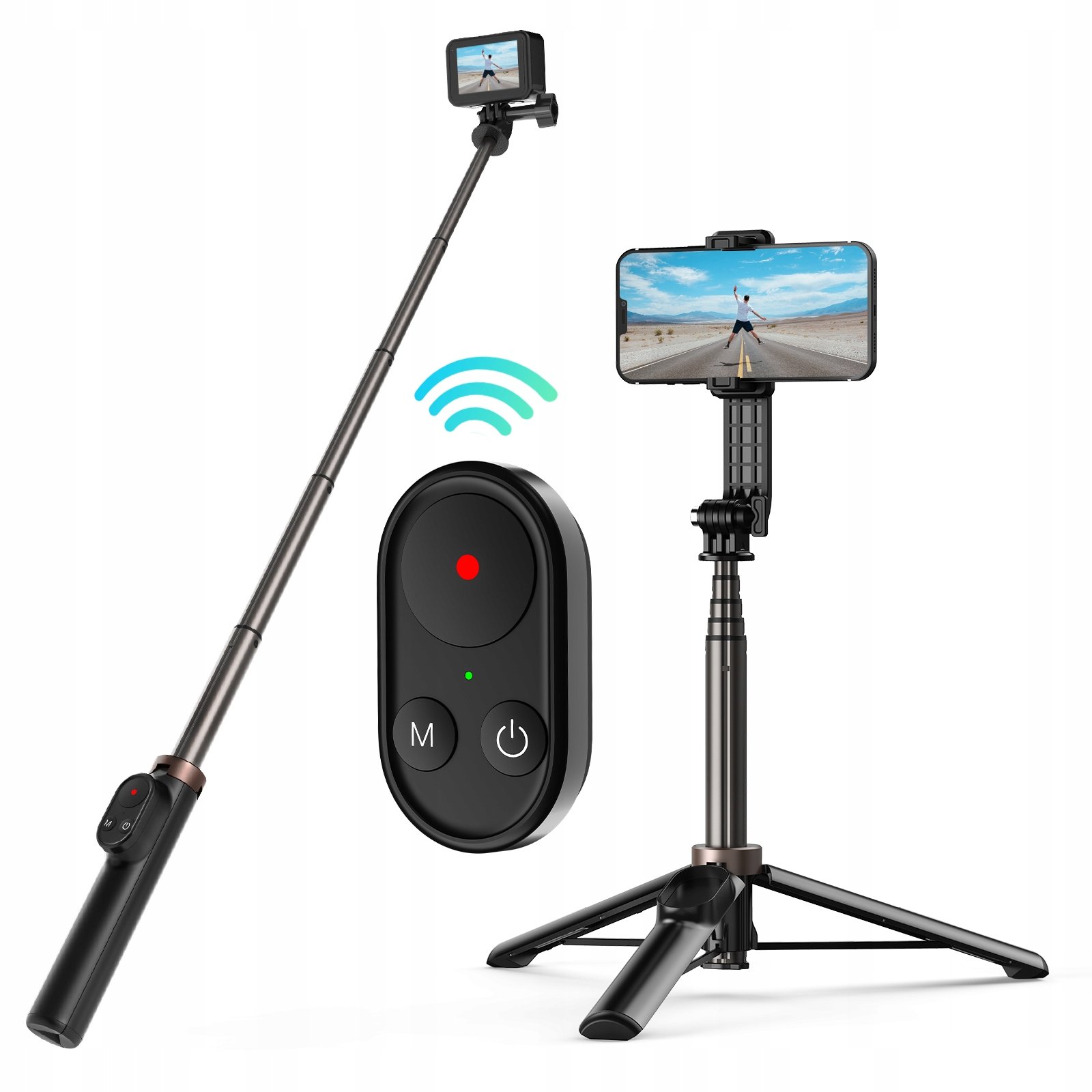 Stativ Tripod Stick Telesin dálkové ovládání pro GoPro 10 9