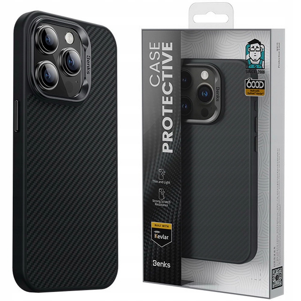 Pouzdro Na Iphone 14 Pro Case Benks Magclap S Magsafe Karbon Armorpro Kevlar