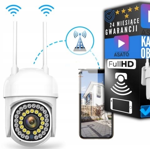 Wifi Ip Kamera Smart Vnější Otočná Full Hd Zoom 4x Detekce Noci