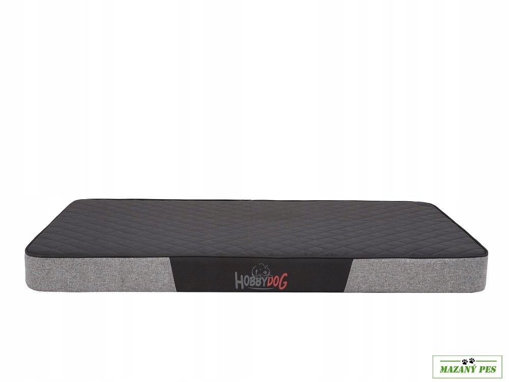 HobbyDog Matrace pro psa Premium černý/šedý Ekolen velikost L 100x67 cm
