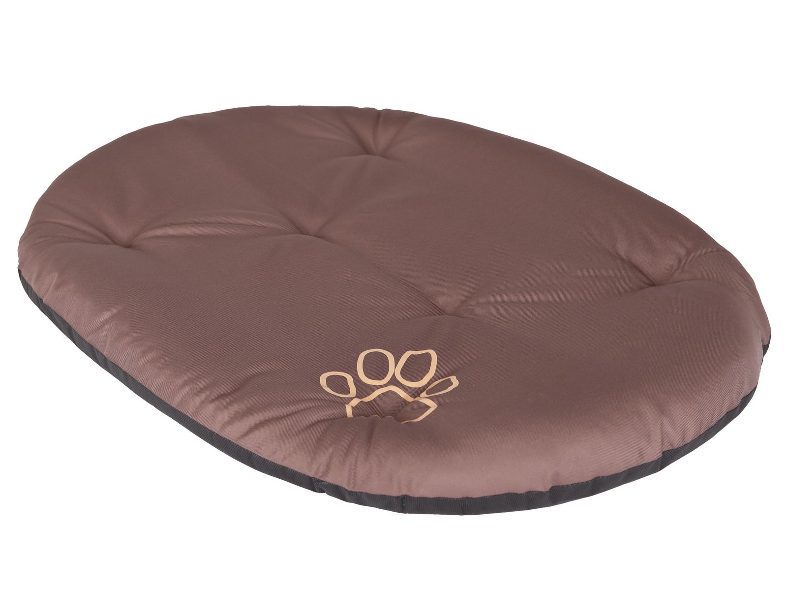 Polštář oválný pro psa, rozměr R6 75x59cm, barva světle hnědá