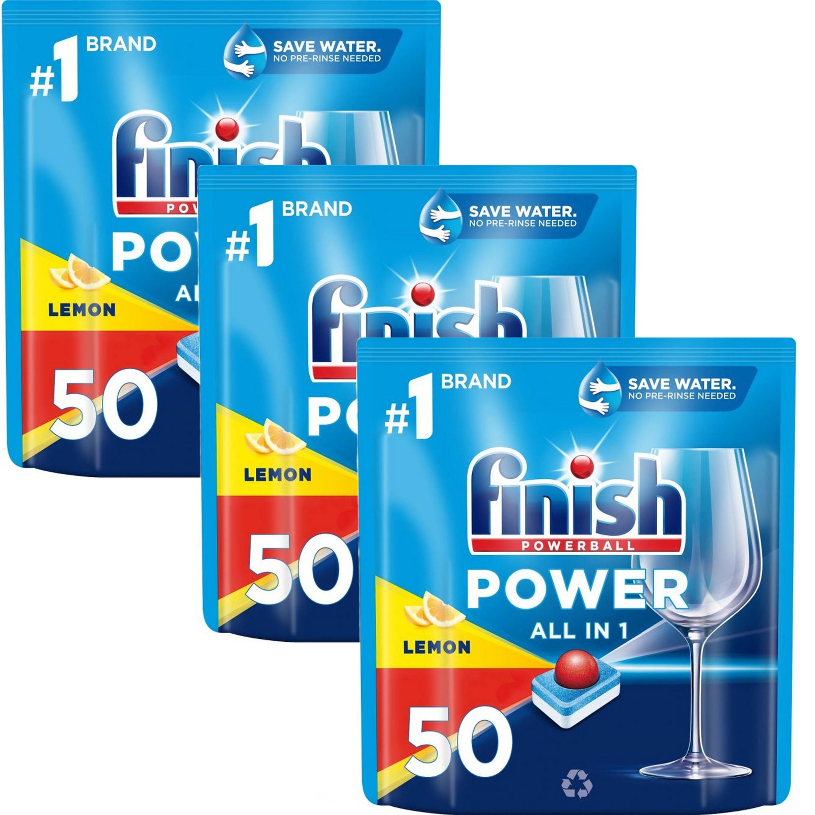 Finish Power All in 1 tablety do myčky kostky 150 ks citronové limonády