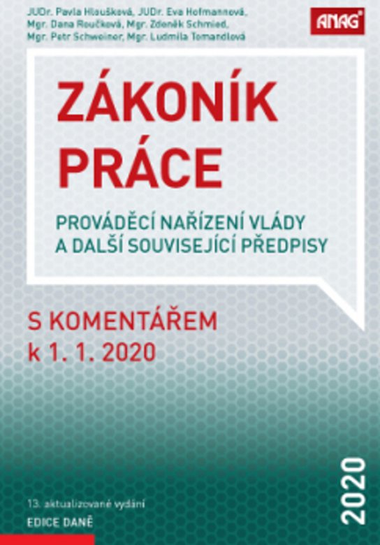 Zákoník práce s komentářem k 1. 1. 2020