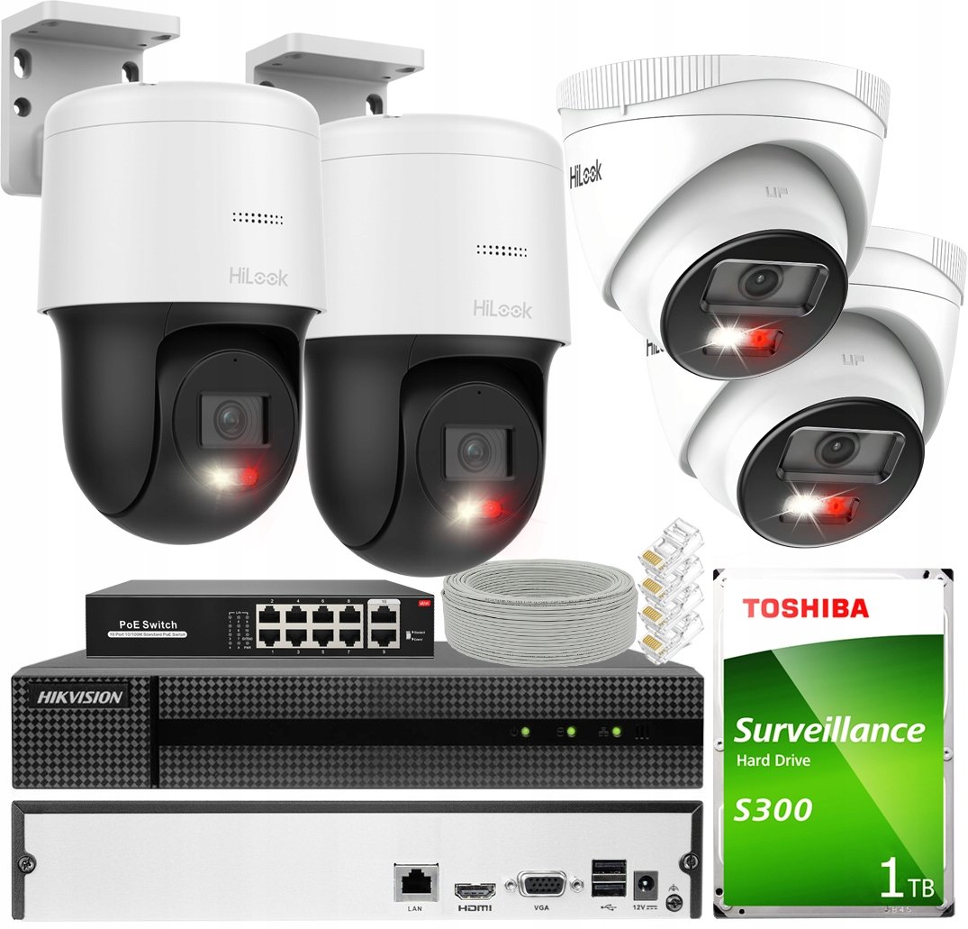 Monitorovací sada Hikvision Ipcam Ptz Hybrid Light Kit