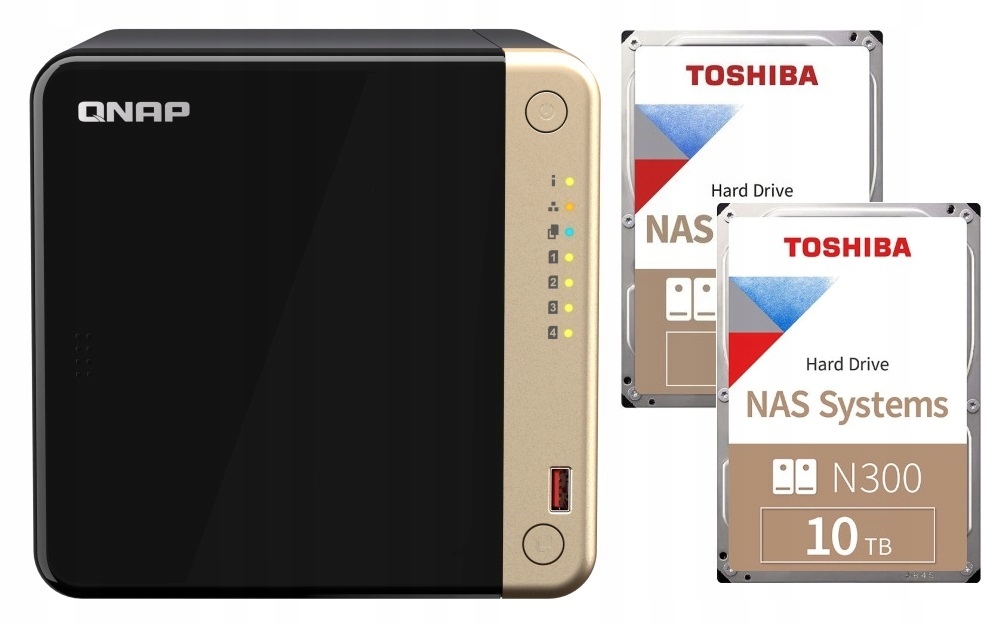 Nas souborový server Qnap TS-464-8G 2x 10TB Toshiba