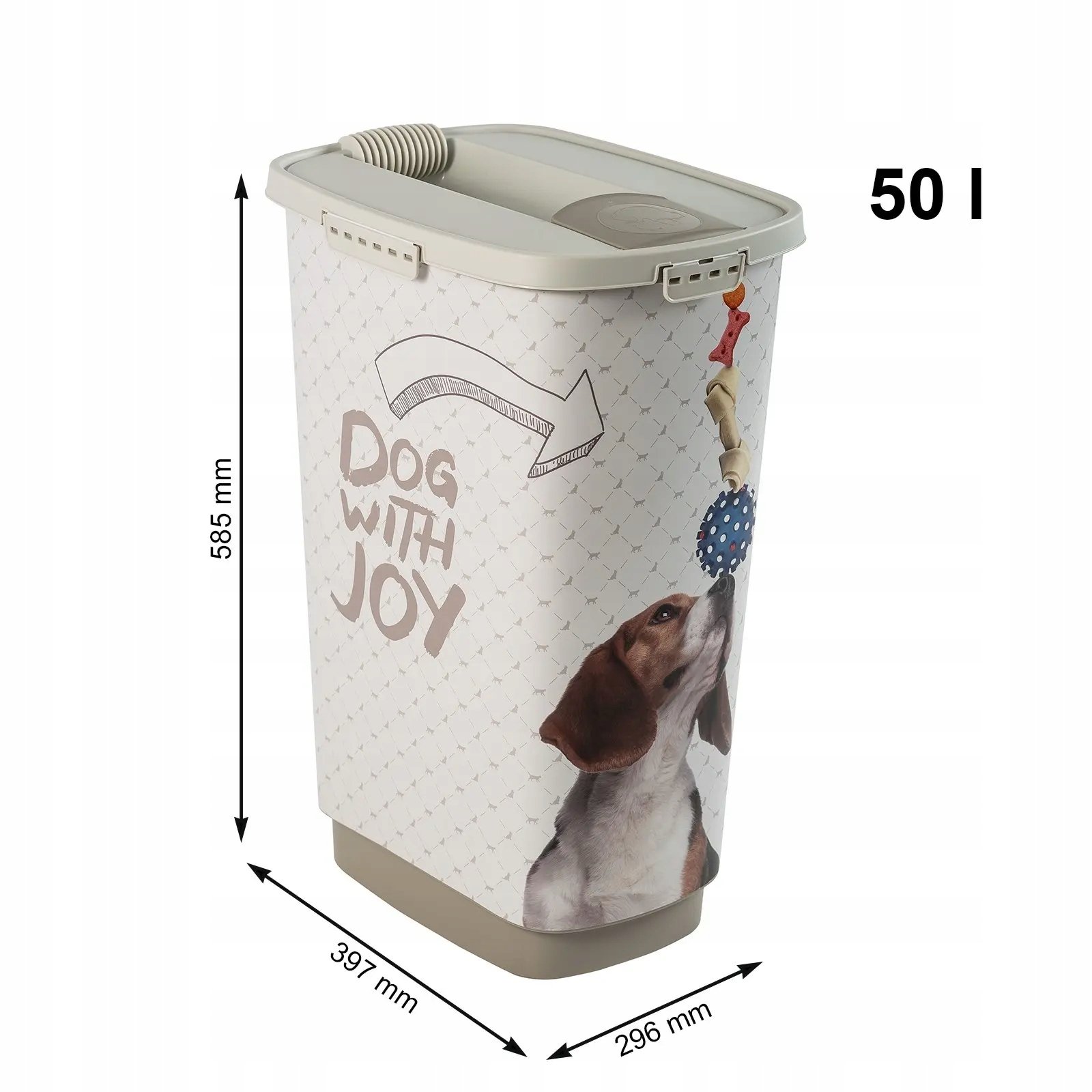 Rotho zásobník na suché krmivo pro psy Cody 50 litrů 25kg Pet Dog with