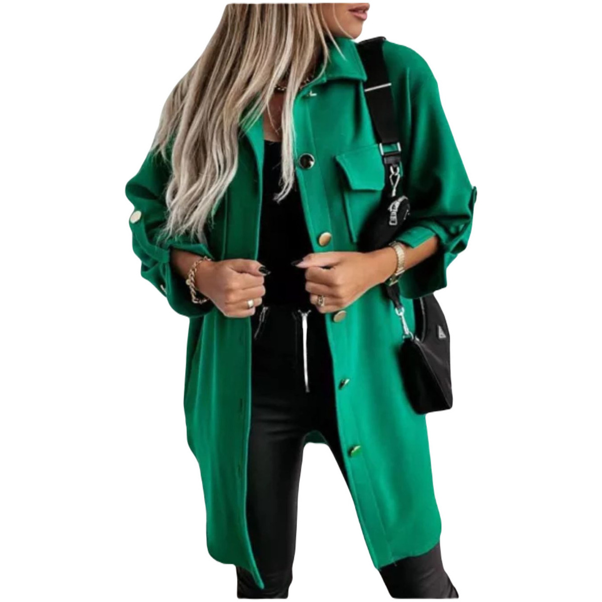 Wayfarer  Dámský dlouhý kabát Radovid zelená  Zelená