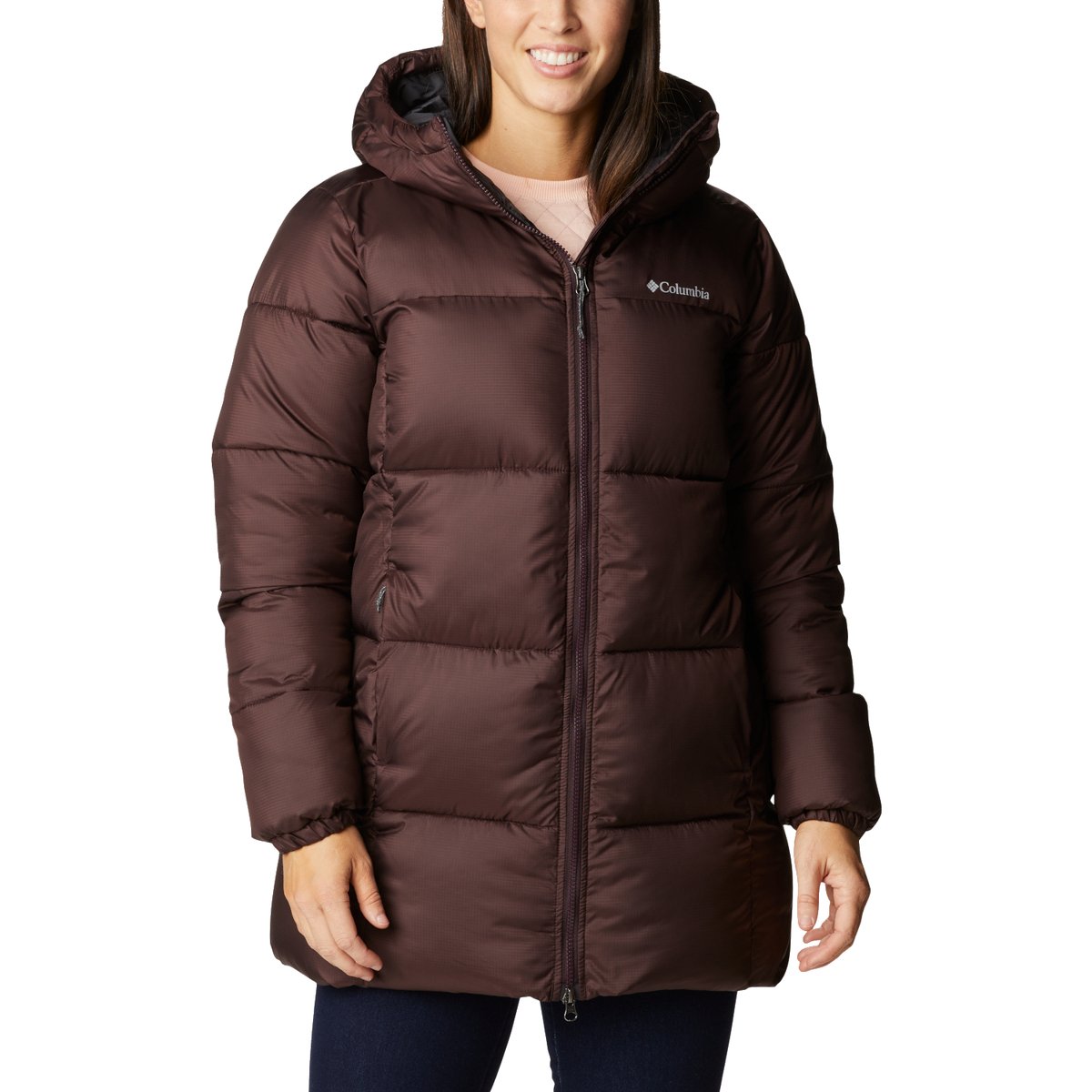 Columbia  Puffect Mid Hooded Jacket  Hnědá