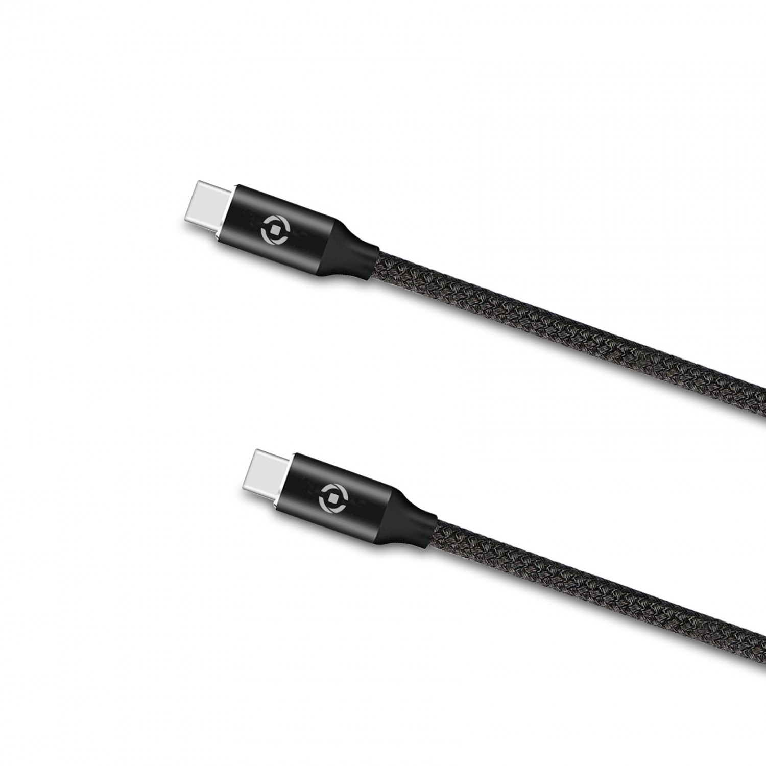 Datový a nabíjecí kabel CELLY s konektory USB-C (PD), 100W max, Black