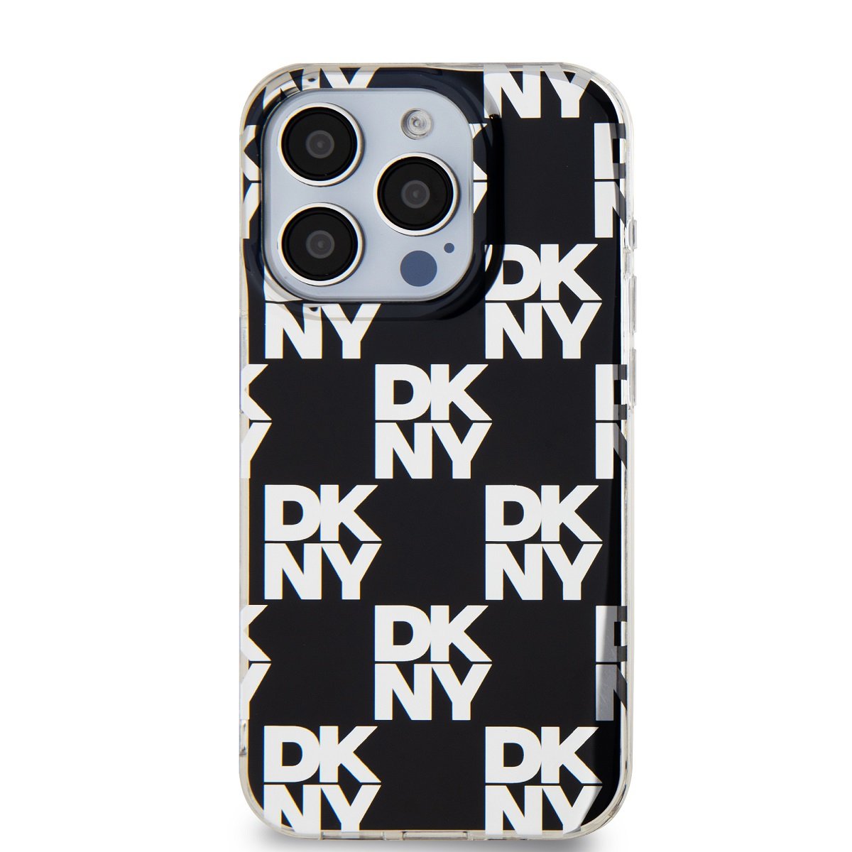 Zadní kryt DKNY PC/TPU Checkered Pattern pro Apple iPhone 15 Pro, černá