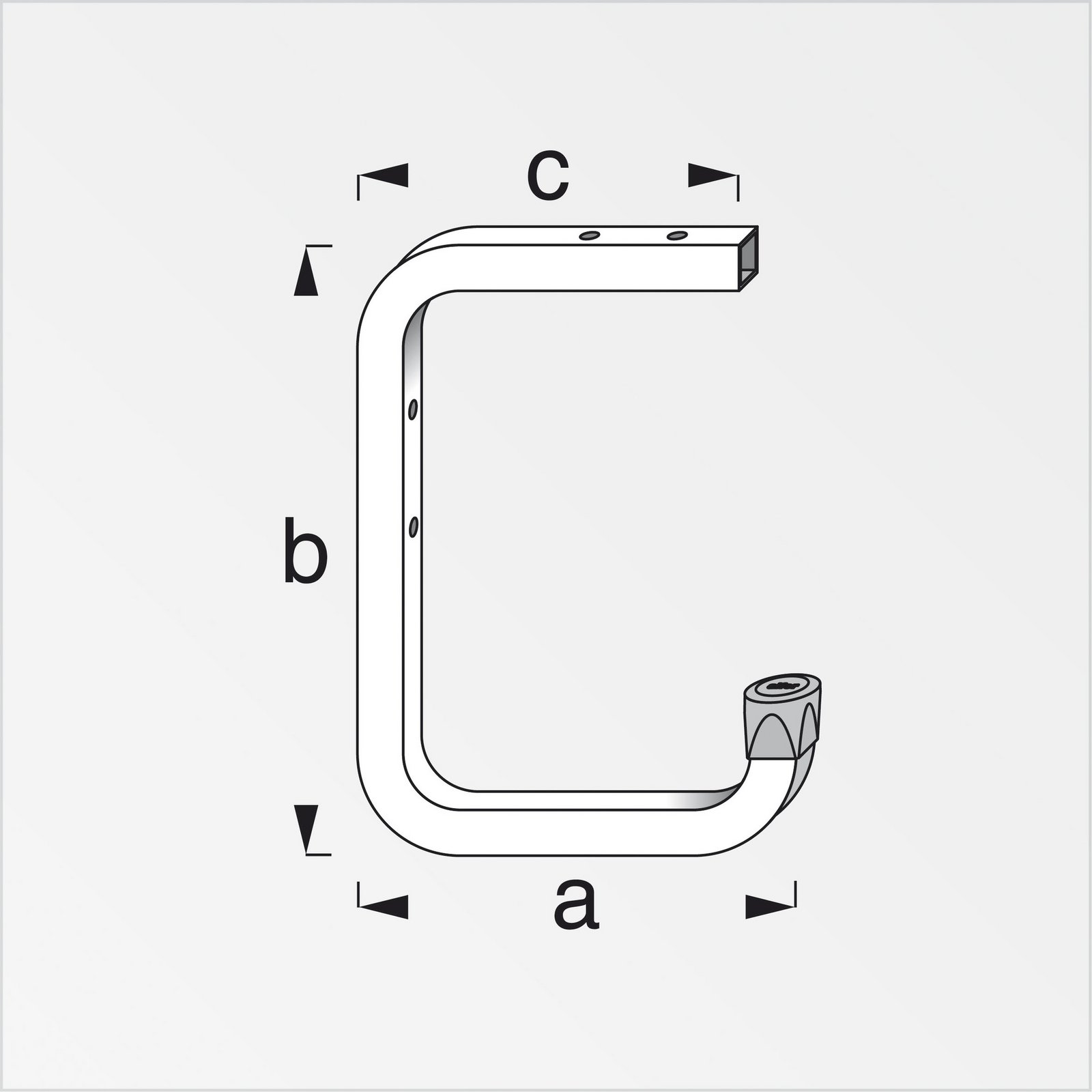 Nástěnný/stropní držák, policový, pozink, 115x160x100 mm, nosnost 30 kg - ALFER