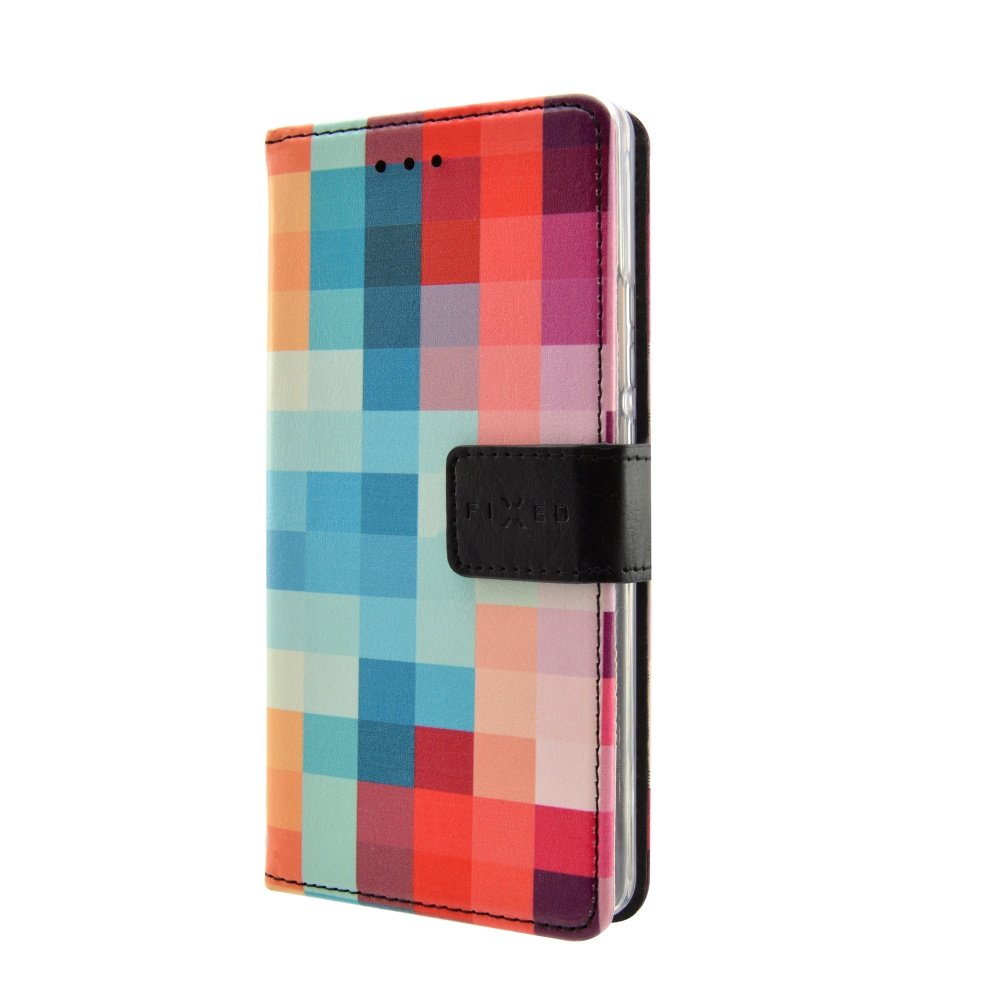 FIXED Opus flipové pouzdro pro Huawei Y5 2017/ Y6 2017 motiv kostky