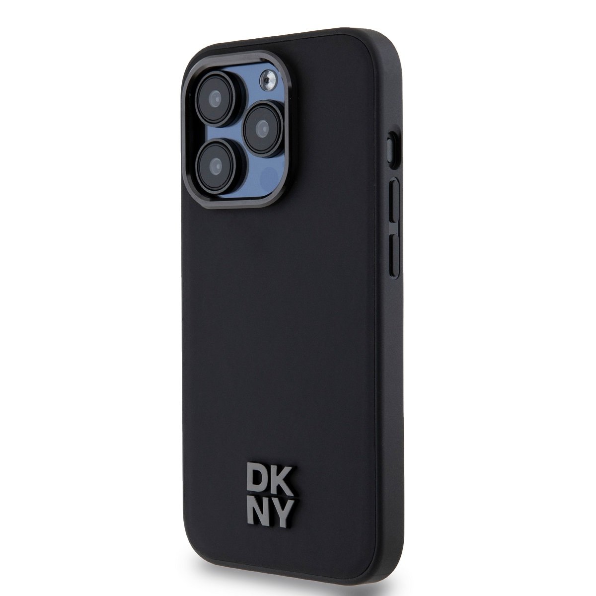 Zadní kryt DKNY PU Leather Stack Logo Magsafe pro Apple iPhone 15 Pro, černá