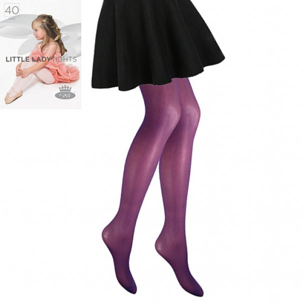 Punčochové kalhoty Lady B LITTLE LADY tights 40 DEN - fialové, 98/104