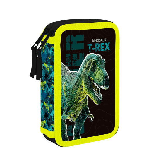 Oxybag Dvoupatrový školní penál - prázdný - Premium Dinosaurus - 1-55624