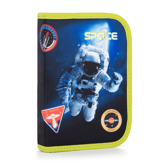 Oxybag Jednopatrový školní penál - 2 chlopně - prázdný - Space - 9-39824