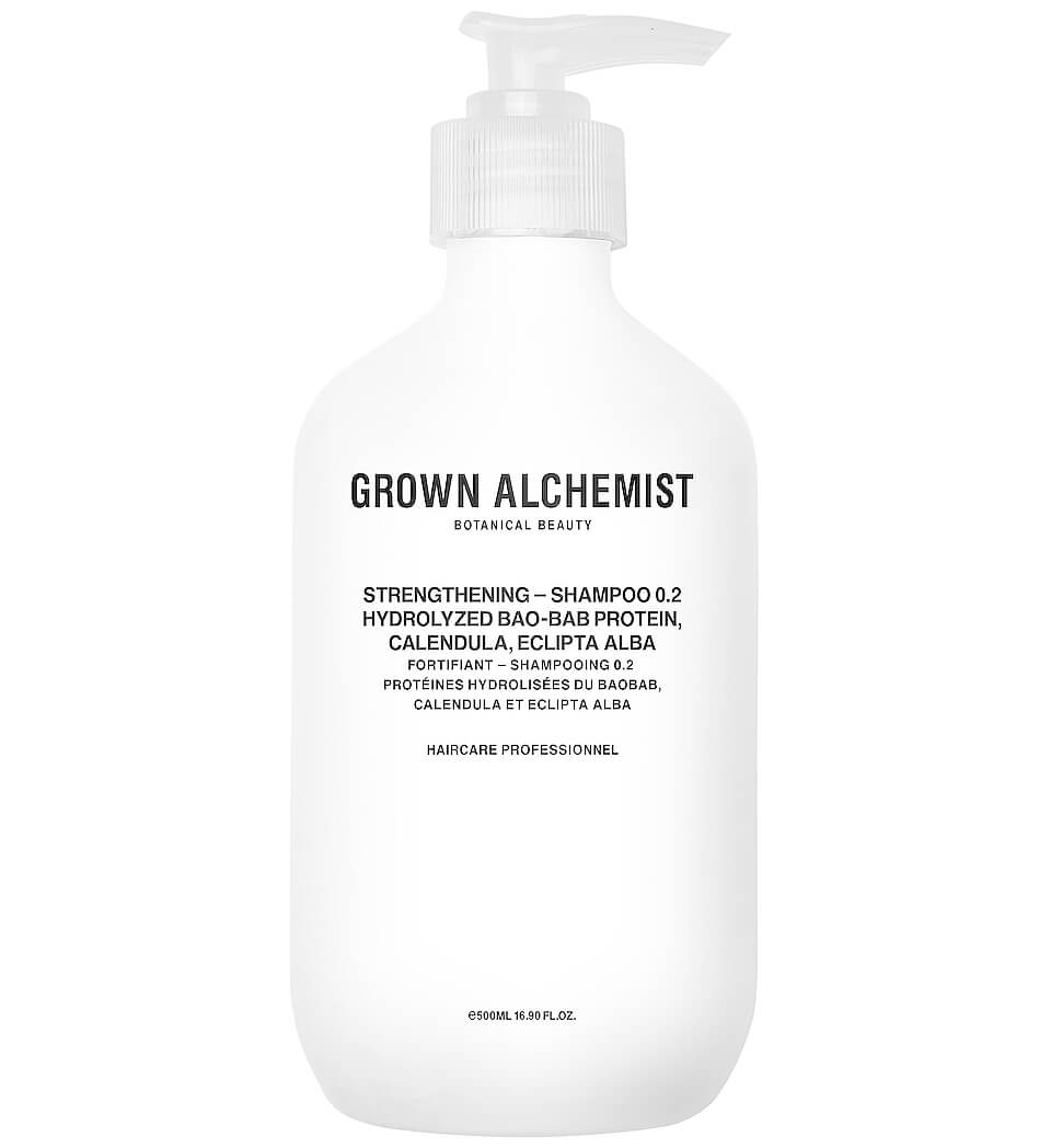 Grown Alchemist Posilující šampon Hydrolyzed Bao-Bab Protein, Calendula, Eclipta Alba (Strengthening Shampoo) 500 ml