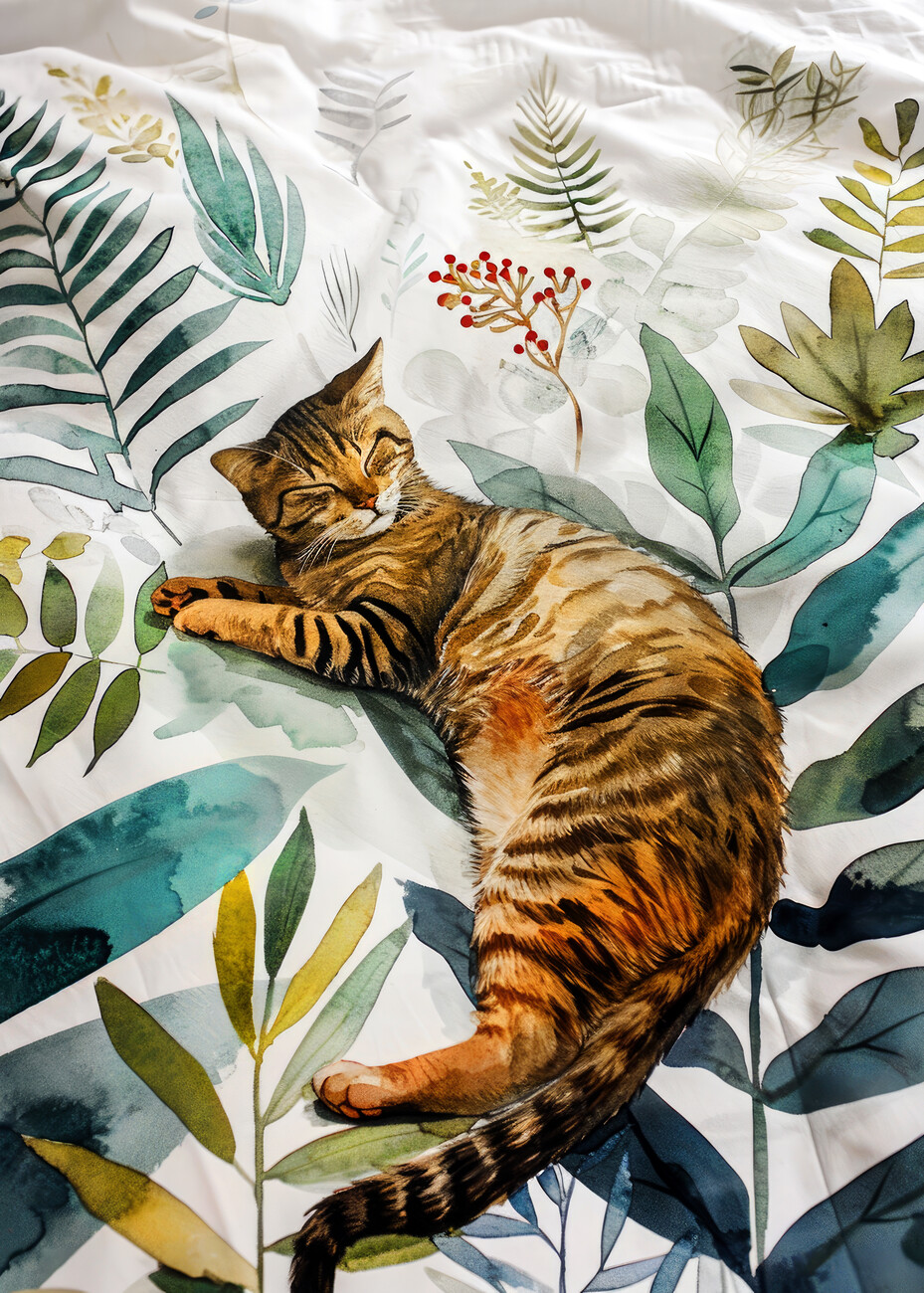 Justyna Jaszke Ilustrace Cats life 2, Justyna Jaszke, (30 x 40 cm)