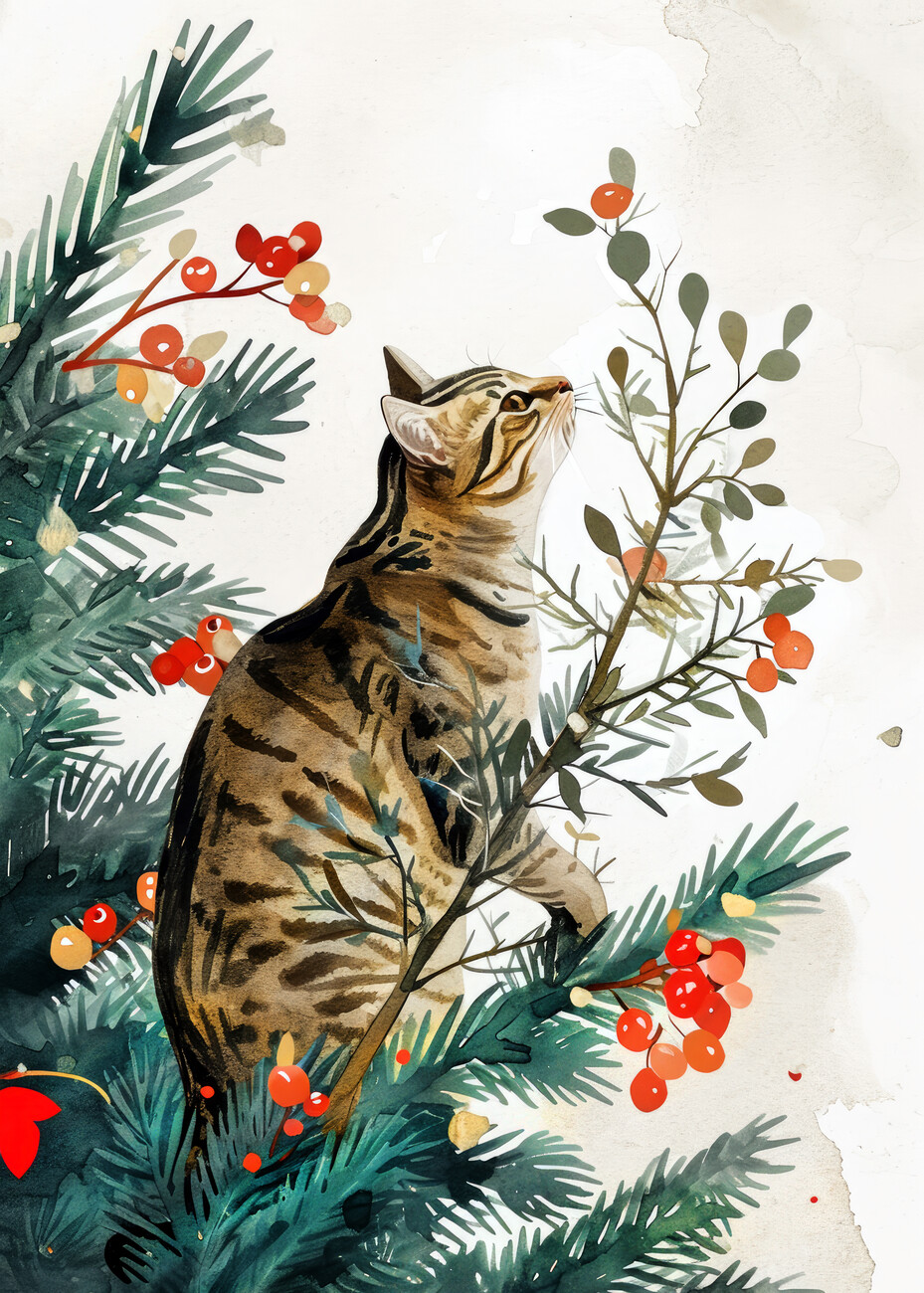 Justyna Jaszke Ilustrace Cats life 11, Justyna Jaszke, (30 x 40 cm)