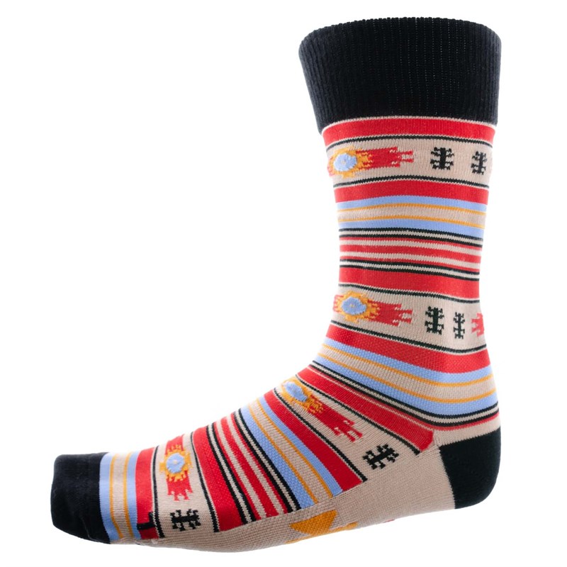 ponožky STINKY - Blue Eye Stripe Red/Light Grey (STRIPE RED/LIGHT GR) velikost: S/M