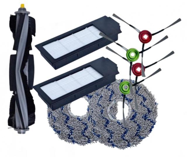 HEPA filtry, kartáče pro ECOVACS Deebot X1 Omni / T10, a mopy, sada 11ks