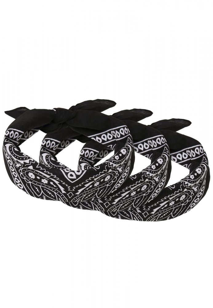 Černý šátek Urban Classics Bandana 3-Pack
