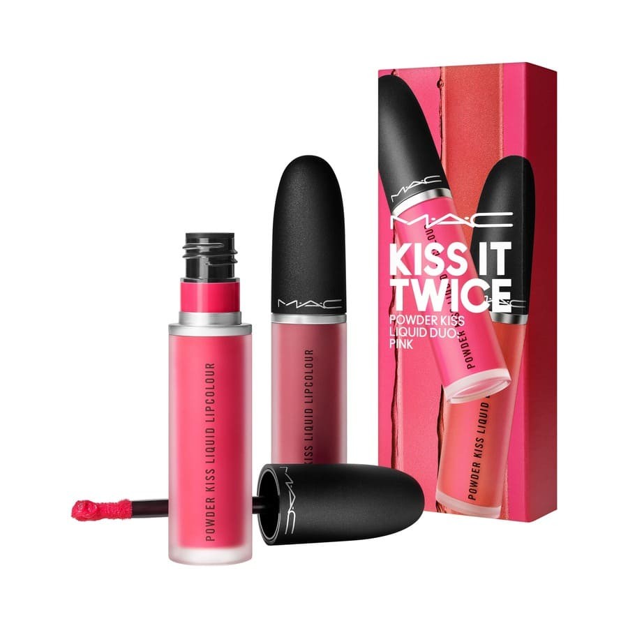 MAC Kiss Twice Lipstick Set Orange Make-up 1 kus