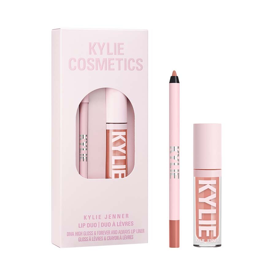 Kylie Cosmetics Gloss And Liner Duo Holiday Gift Set Lip -Forever & AlwaysHigh -Diva Make-up 1 kus