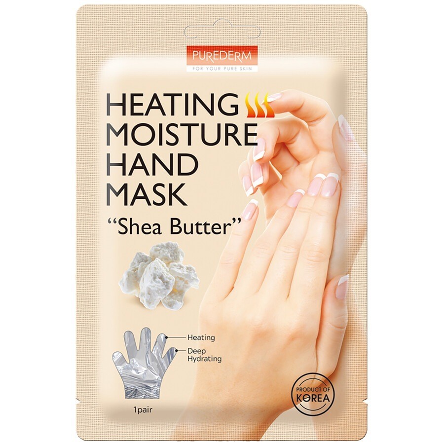Purederm Heating Moisture Hand Mask Shea Butter Maska Na Pokožku Rukou 1 kus