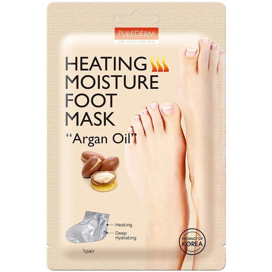 Purederm Heating Moisture Foot Mask Argan Oil Maska Na Chodidla 1 kus