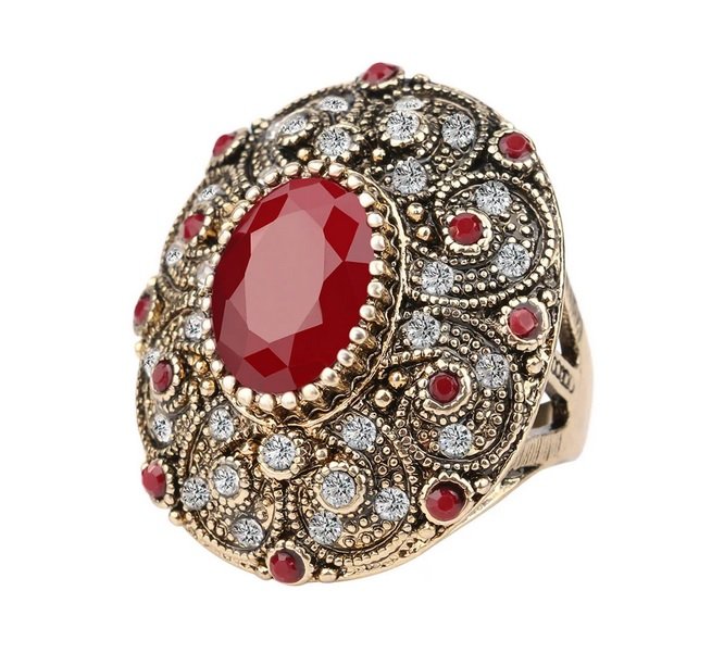 Mohutný dámský prsten s krystalem