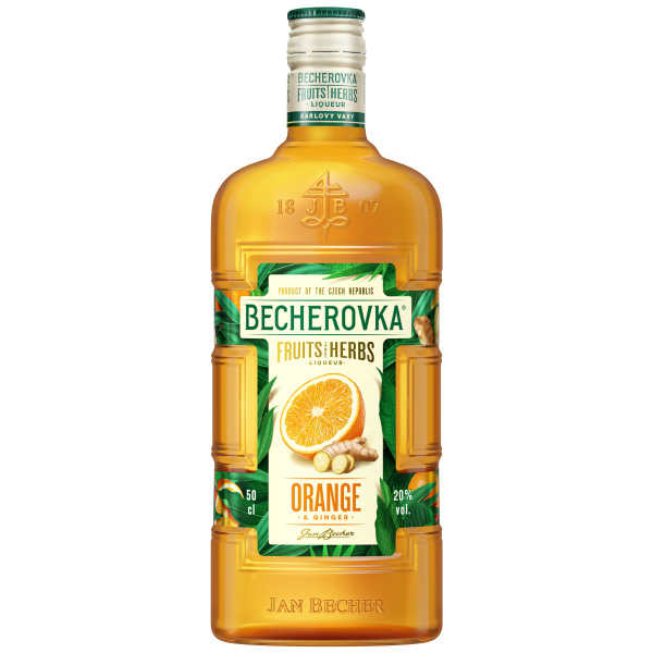 Becherovka Orange & Ginger 0,5l 20% (holá láhev)