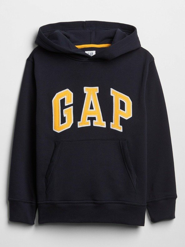 GAP Logo Hoodie Mikina Modrá