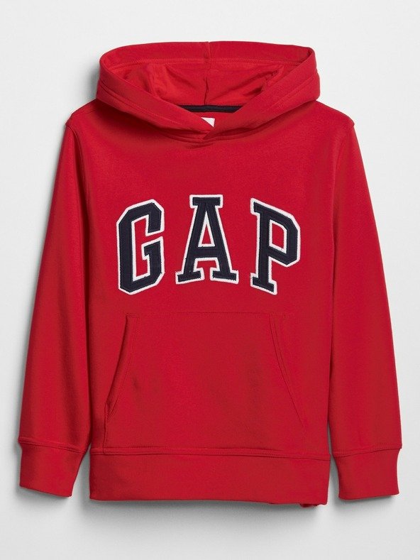 GAP Logo Hoodie Mikina Červená